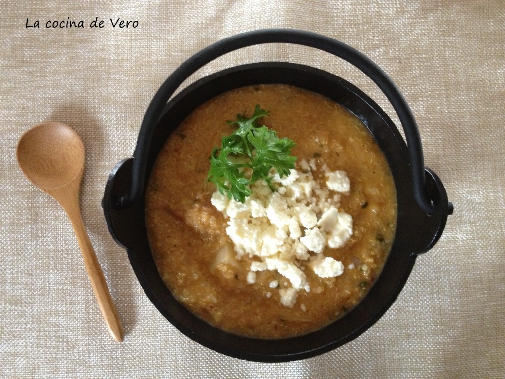 sopa de quinoa y papas