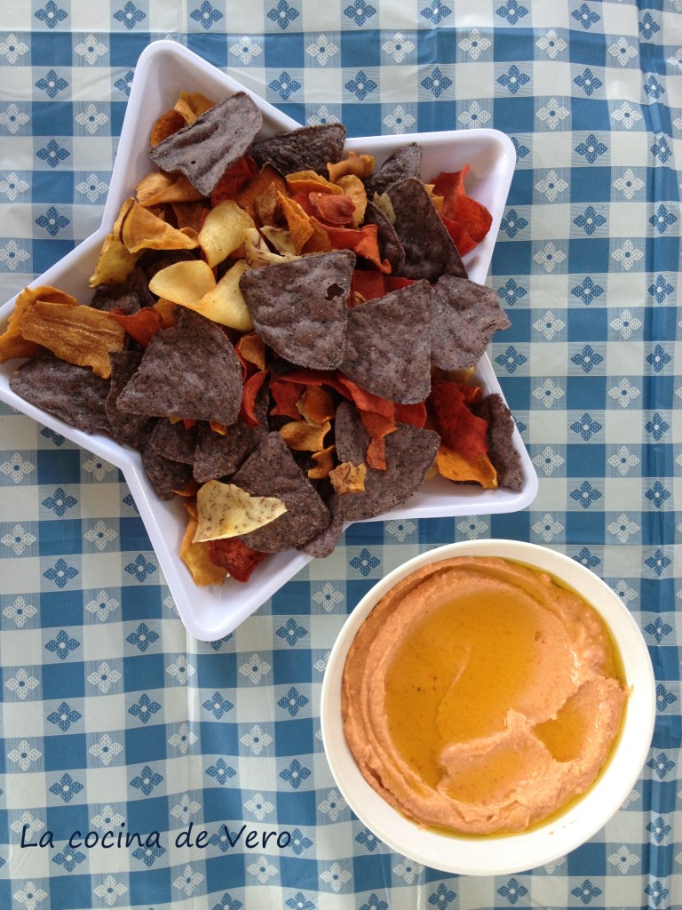 humus y chips para el 4 de julio