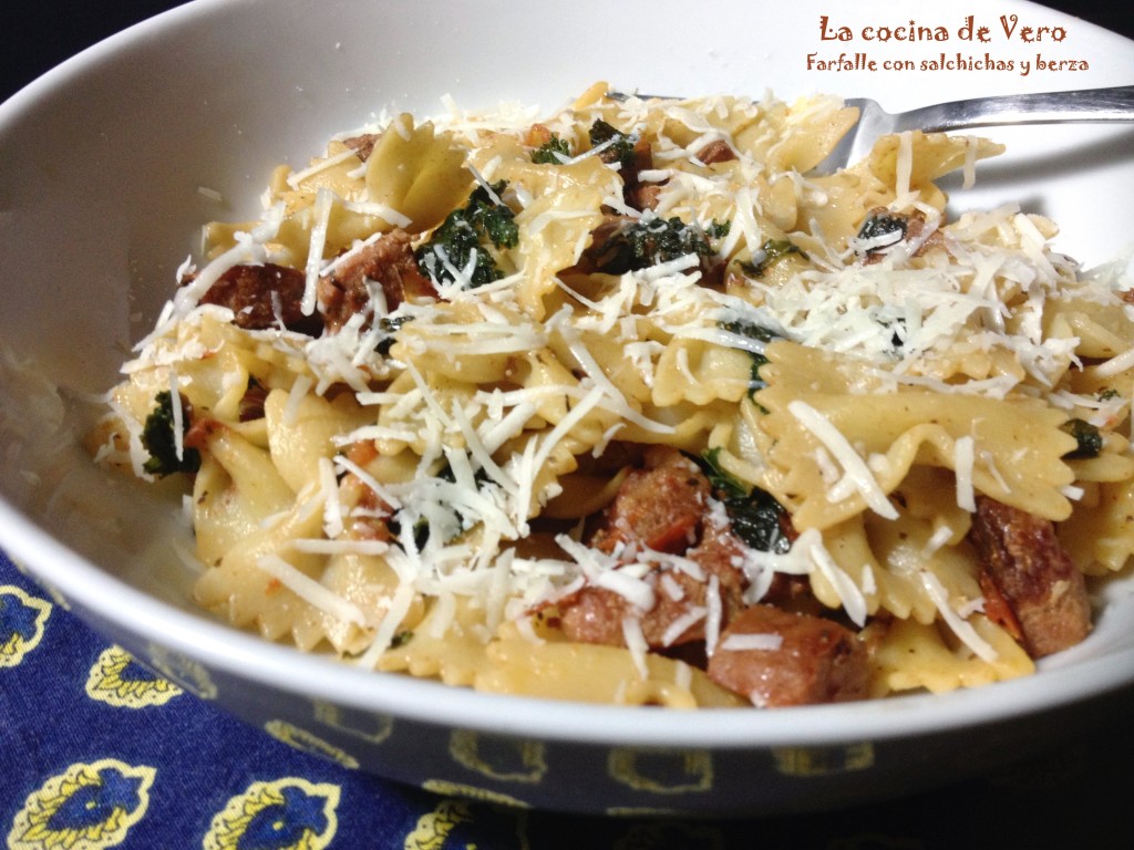 Pastas con salchichas y kale - La cocina de Vero