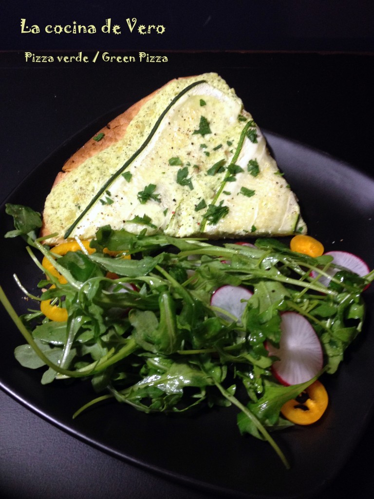 Pizza verde y ensalada - La cocina de Vero