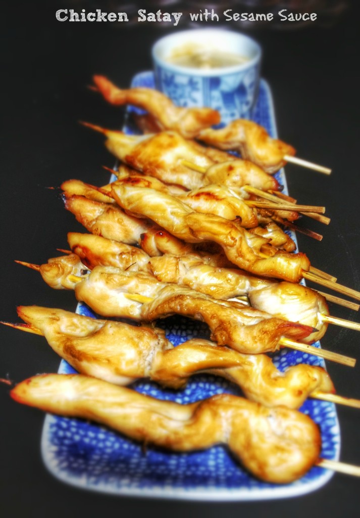 Chicken Satay with Sesame Sauce - La cocina de Vero