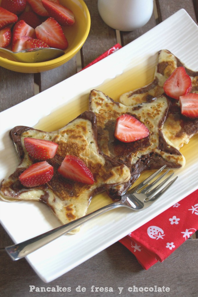 Pancakes de fresa y chocolate - La cocina de Vero