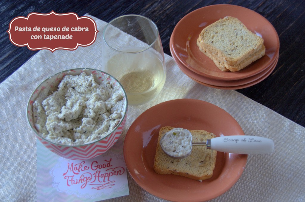 Pasta de queso de cabra con tapenade - La cocina de Vero