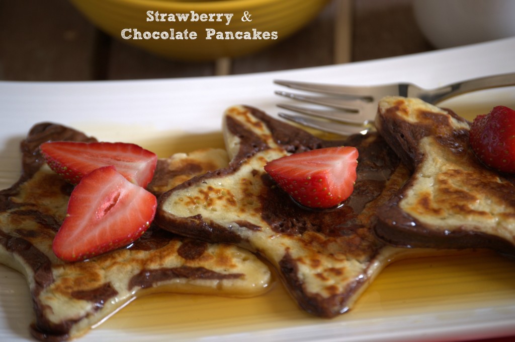 Strawberry and Chocolate Pancakes - La cocina de Vero