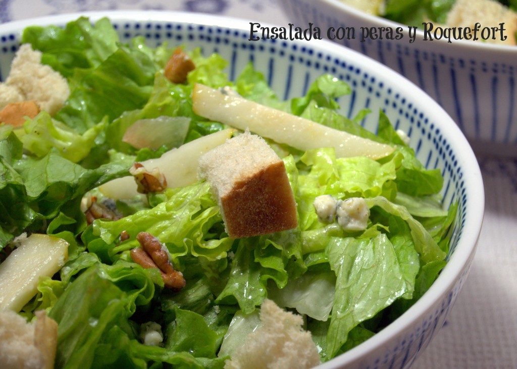 Ensalada con peras y Roquefort