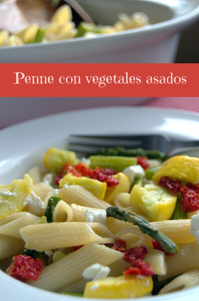 Penne con vegetales asados, una receta vegetariana lista en media hora