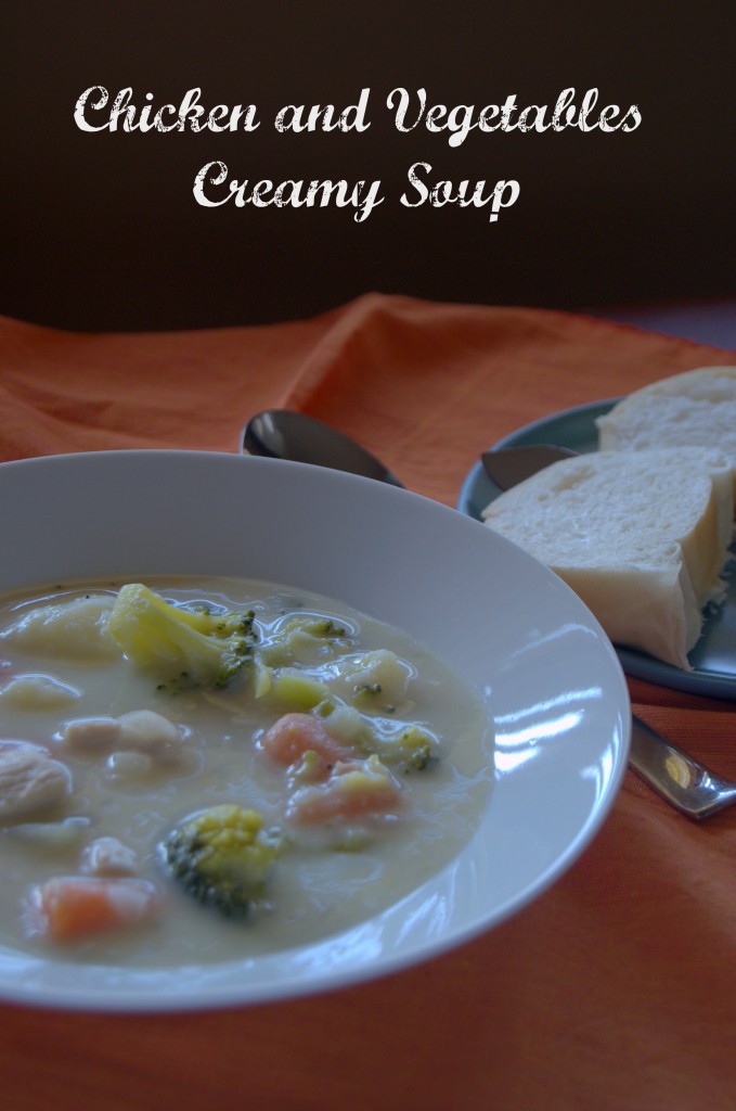 Chicken and Vegetables Creamy Soup
