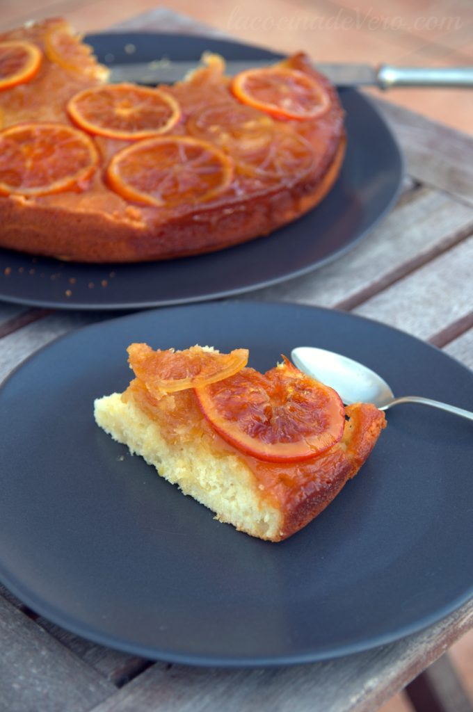Upside down cake de naranja y limón