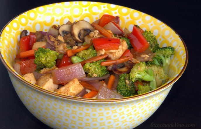 Stir-Fry de tofu y vegetales